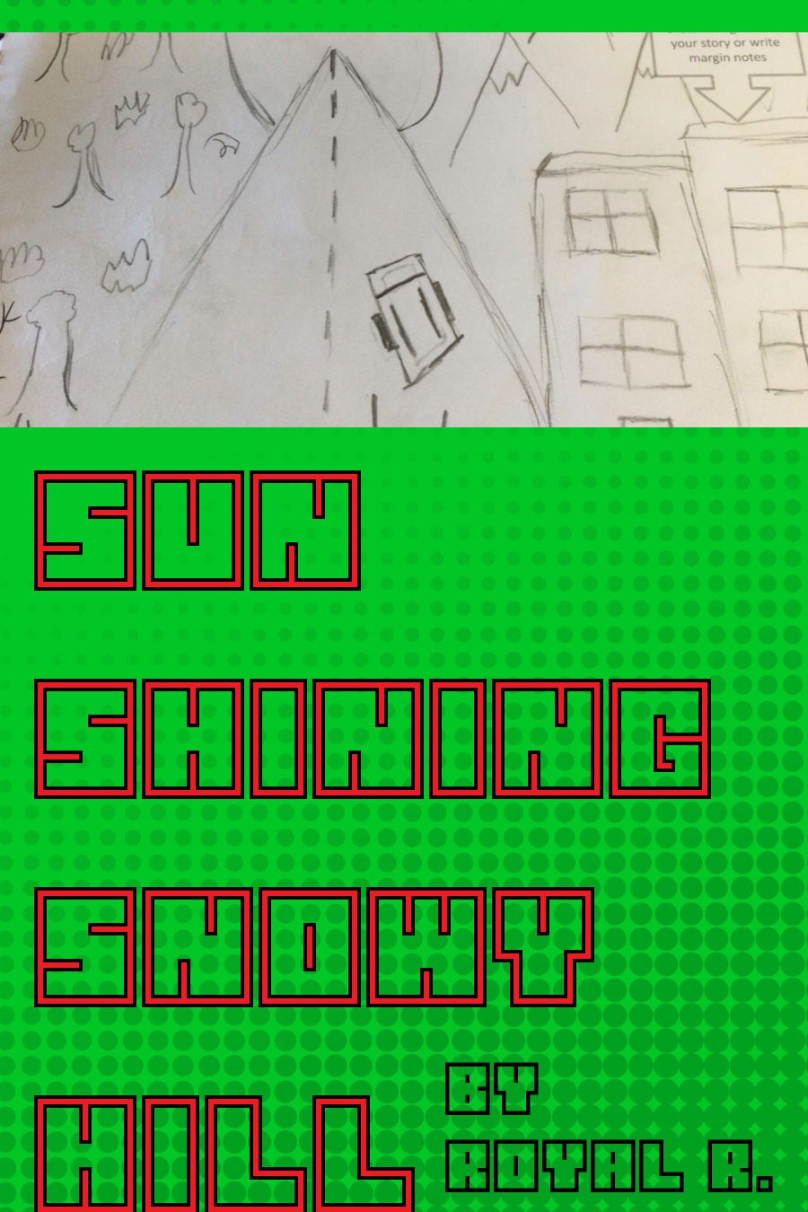 Sun Shining Snowy Hill by Royal R