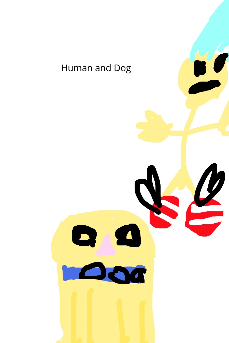 Human and Dog by Maya H