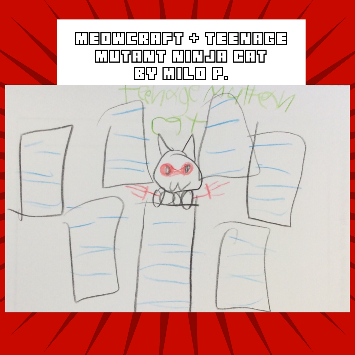 Meowcraft and Teenage Mutant Ninja Cat by Milo P