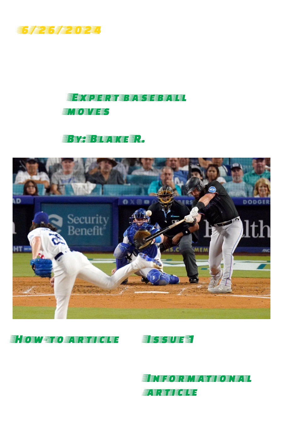 Expert Baseball Moves by Blake R