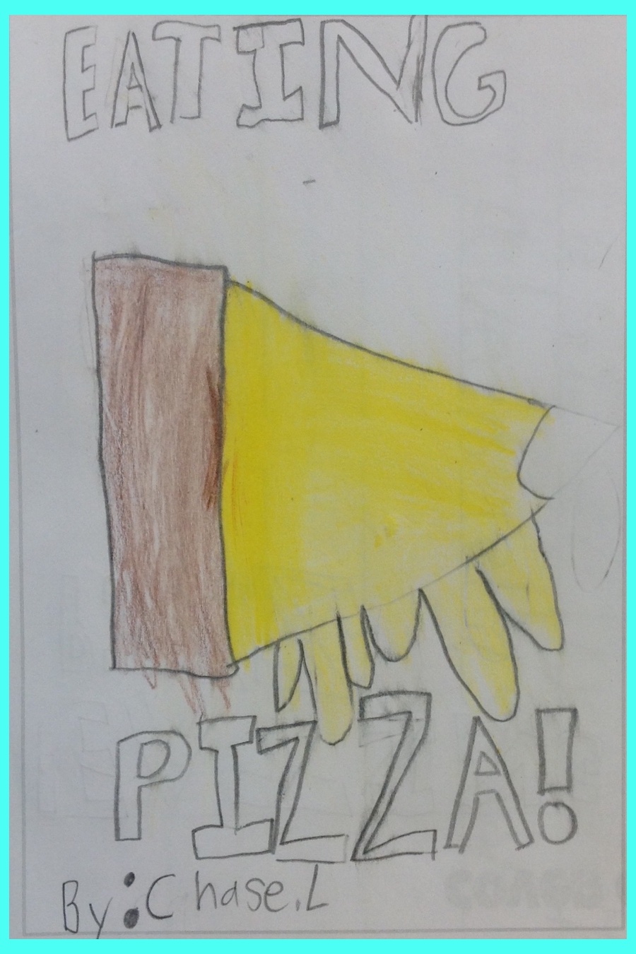 Eating Pizza by Chase L