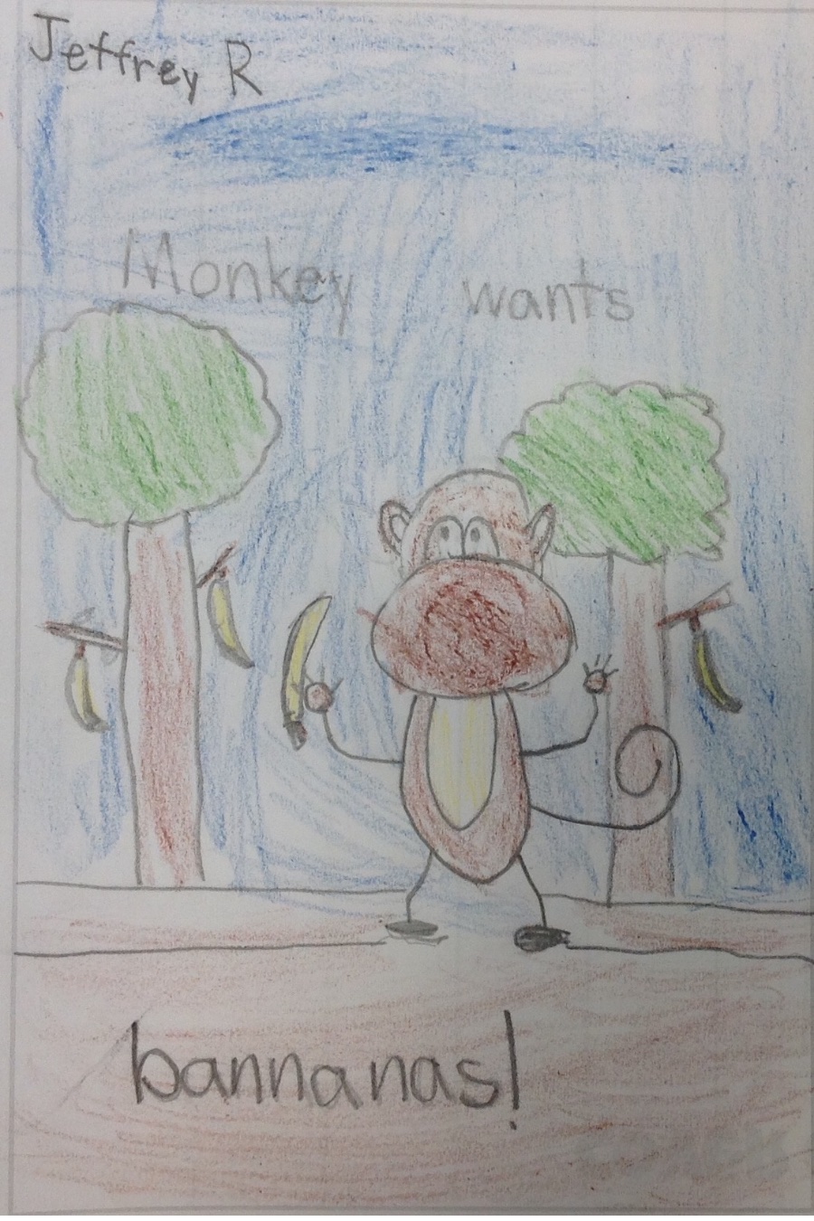 Monkey Wants Bannanas By Jeffrey R