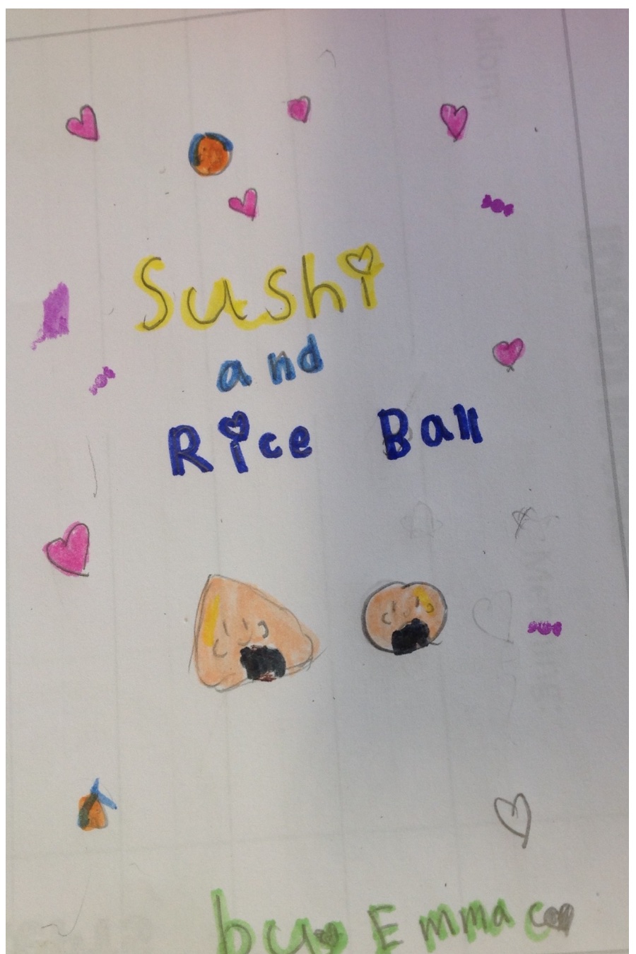 Sushi and Rice Ball by Emma C