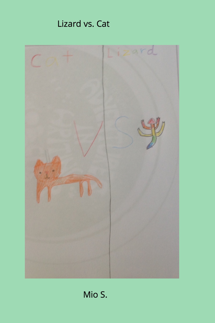 Lizard vs Cat by Mio S