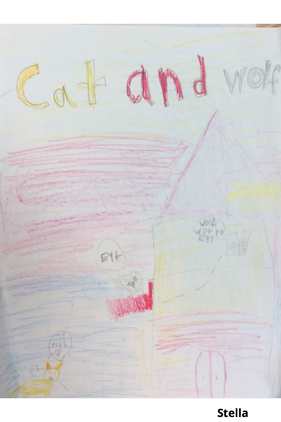 Cat and Wolf by Stella B