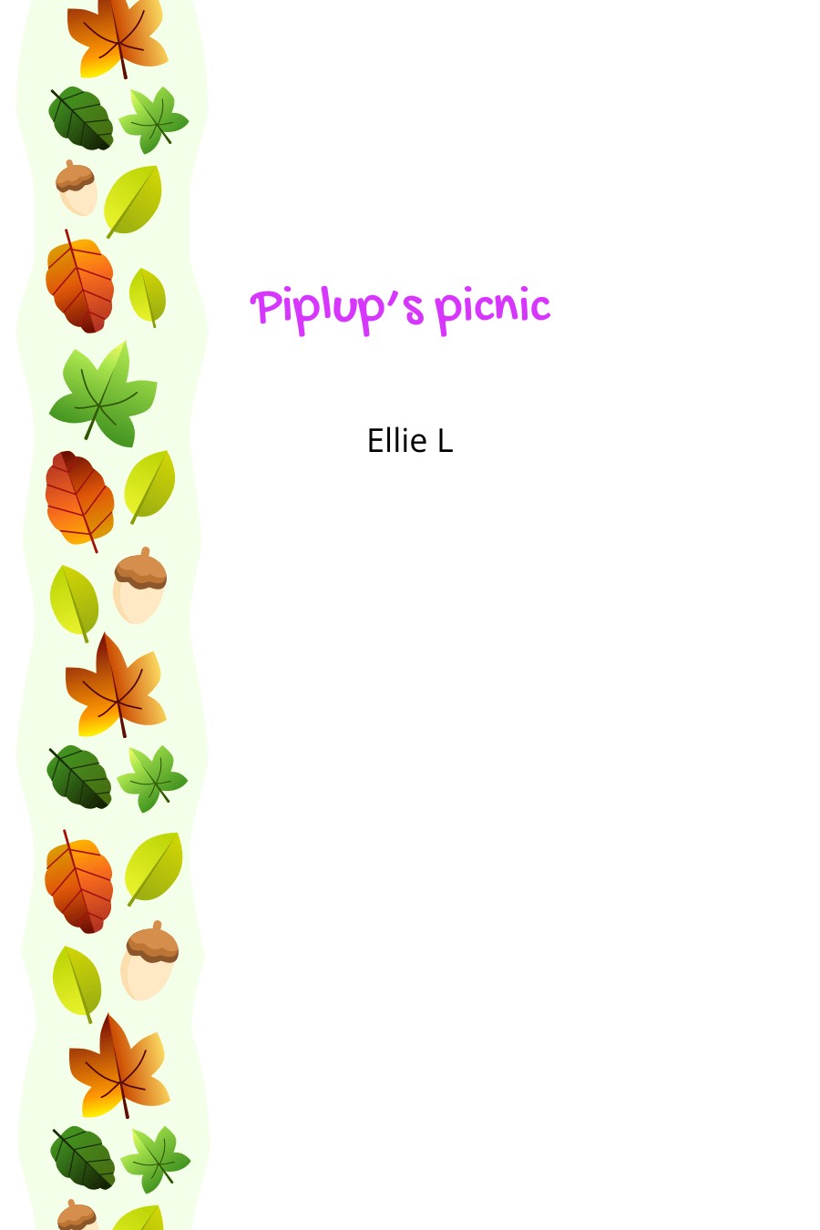 Piplup’s Picnic by Ellie L