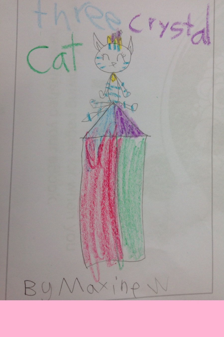 Three Crystal Cats by Maxine W