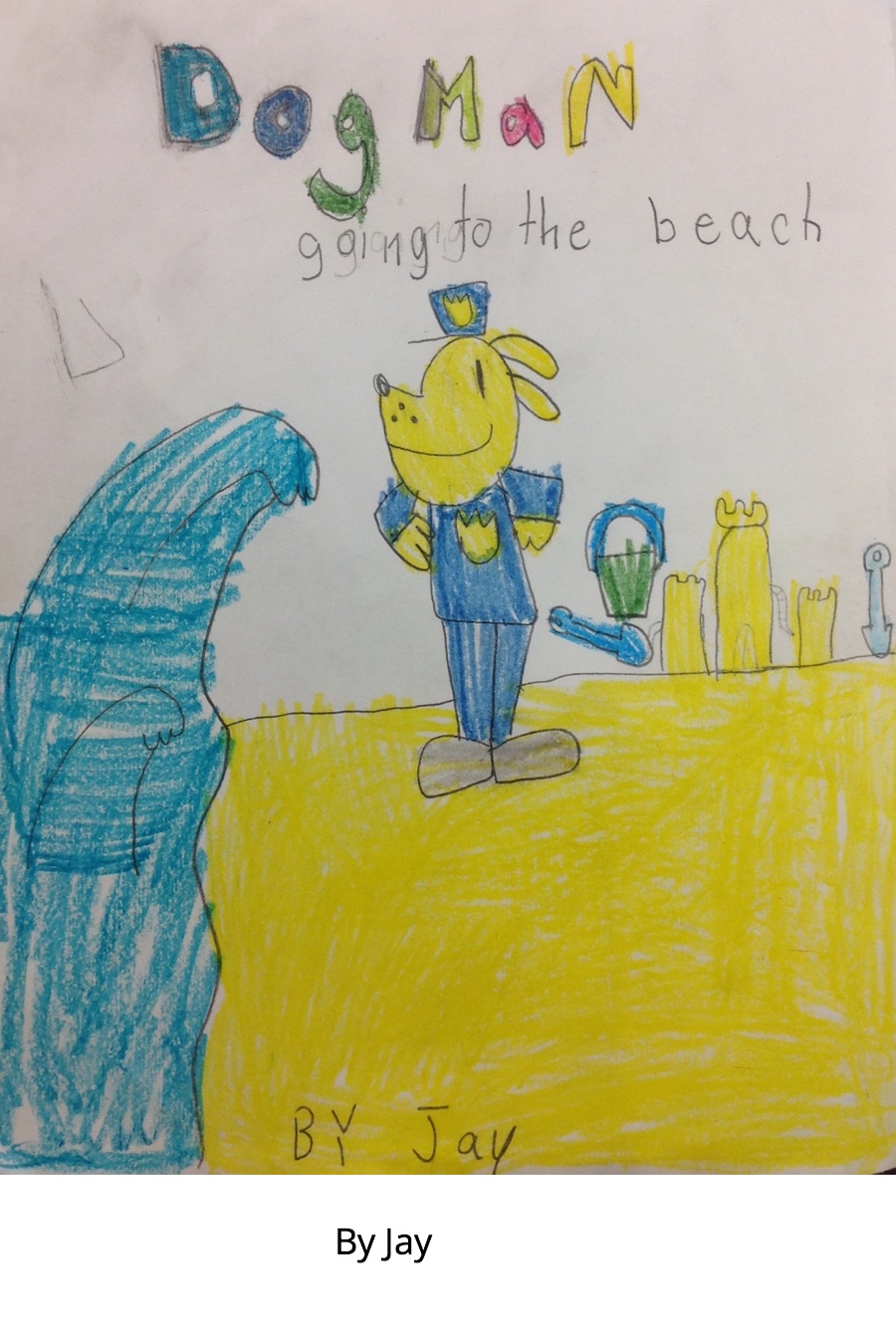 Dog Man Going to the Beach by Jay C
